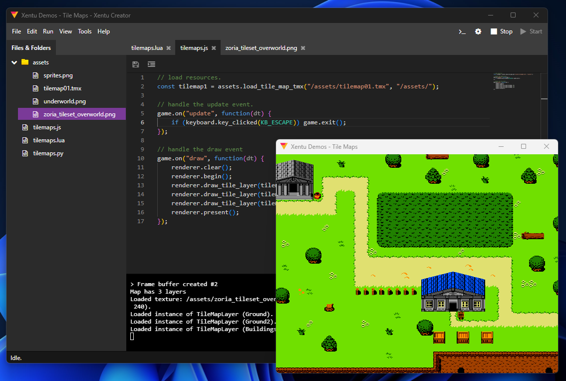 Second screenshot of Xentu Creator